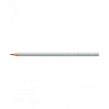 Imagem de Lápis Grafite Faber-Castell Metallic Prata 2B com Ponta Max Resistente Formato Hexagona...