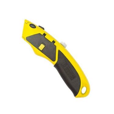 Imagem de Estilete Profissional Trapezoidal Estilete Pro Trapezoidal com 8 Lâminas Cabo Emborrach...