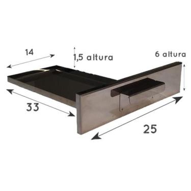 Imagem de Gaveta para churrasqueira pré moldada 33 cm x 14 cm - GG