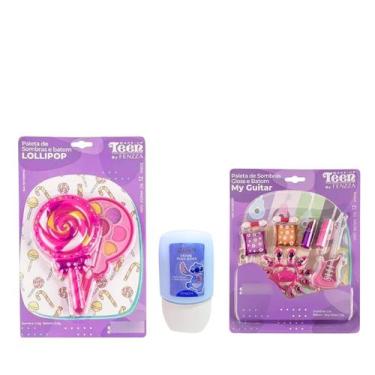 Imagem de Kit Paleta de Sombras Gloss e Batom Lollipop My Guitar + Creme de Mãos