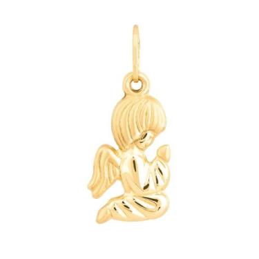 Imagem de Pingente Ouro 18k Anjo Reza Ajoelhado - 750 Net Oz