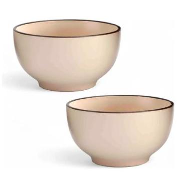 Imagem de Conjunto 2 Bowls de Cerâmica 7,5cm Denny Branco Wellmix
