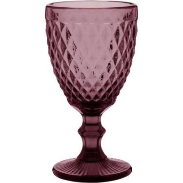 Imagem de Taça Água 17X9X9Cm 330Ml Vidro Rosa 6Pç - NH