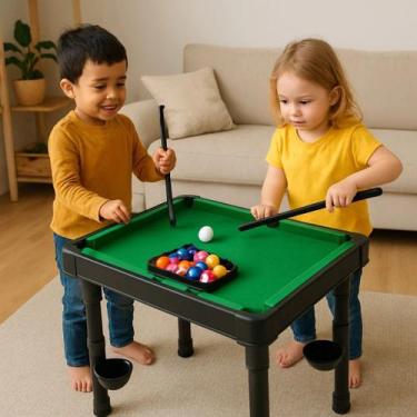 Imagem de Brinquedo Mesa De Bilhar Snooker Sinuca Com 2 Tacos - DDG TOYS