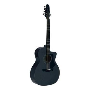 Imagem de Violão Eletroacústico Aço Rio Negro Grand Auditorium Cutaway Metallic Silver com Equalização Tagima TEQ-8