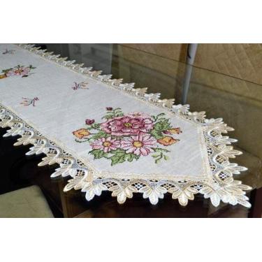 Imagem de Caminho de Mesa Rose Flower - 1,80 m - Arte & Tear