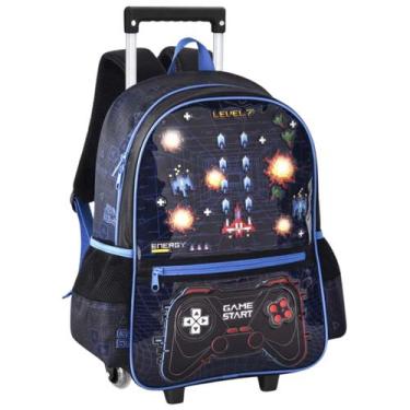 Imagem de Mochila De Rodinha Escolar Infantil Game Start Com Luz Led Frontal Men