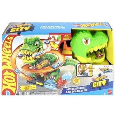 Imagem de Pista Hot Wheels TRex Batalha Blaze Mattel Jbm73