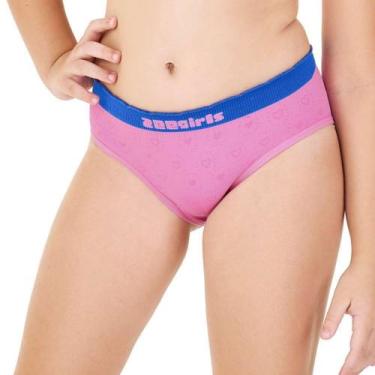 Imagem de Calcinha Tanga Infantil Sem Costura Zee Rucci - Zeerucci , Rosa, Roxo,