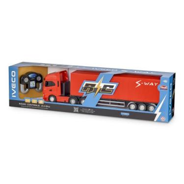 Imagem de Brinquedo Caminhão Miniatura Iveco Bau S-Way Controle Remoto - Usual B