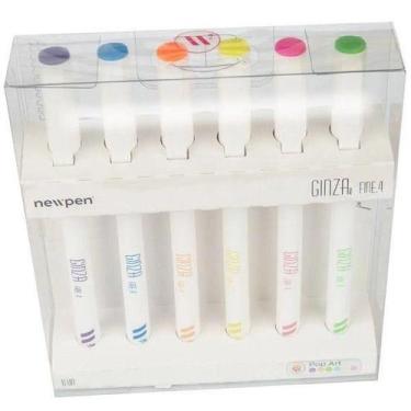Imagem de Caneta Marcador Artistico Ginza Fineliner POP ART com 6 Unidades Newpe