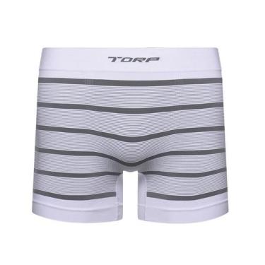 Imagem de Cueca Torp Boxer Microfibra Sem Costura - Cor Branca - R8408, P, Branc