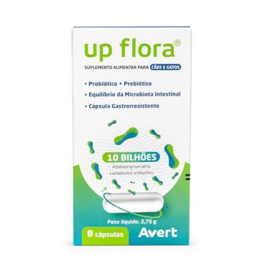 Imagem de Up Flora Probiótico Suplemento Cão E Gato 8 Cápsulas Avert