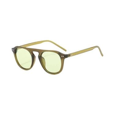 Imagem de Óculos De Sol Unissex Vintage Oval Estilo Punk Steampunk Com Rebites P