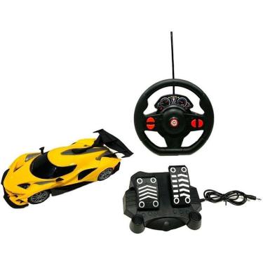 Imagem de Carrinho de Controle Remoto Thunder com Pedal Acelerador Sensor de Gravidade 1:16 Amarelo Multikids