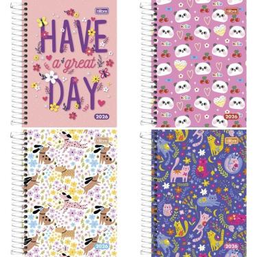 Imagem de Agenda Tilibra Pepper Feminina 2023 Capa Dura Espiralada 160 Folhas 117x164mm