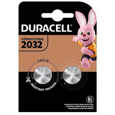 Imagem de Pilha Bateria Botão Duracell CR2032 de Lítio 3V Alta Capacidade Compacta