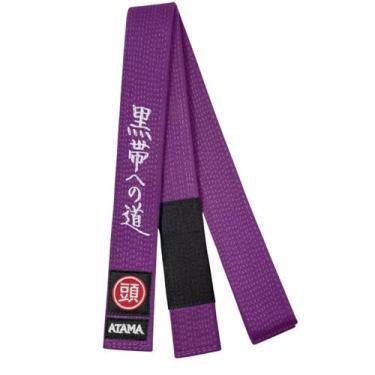 Imagem de Faixa Jiu Jistu Bordada Premium Atama Roxo, A2