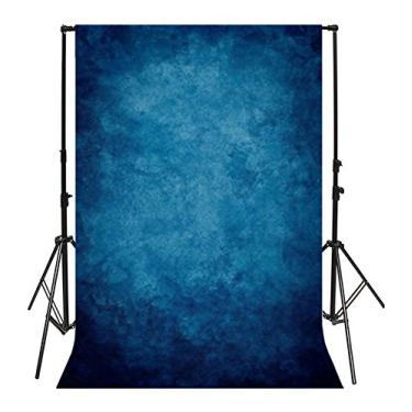 Imagem de Papel de parede de vinil Yeele 20,32 x 25,4 cm vintage azul escuro com fundo de fotografia liso desfocado Gradiente pastel chique com fundo de foto para fotos para adultos festa de bebê Foto Foto Foto Adereços de estúdio queda de vinil