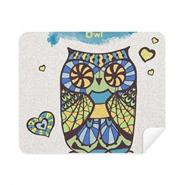 Imagem de Pano de limpeza decorativo de coruja, 2 peças, tecido de camurça