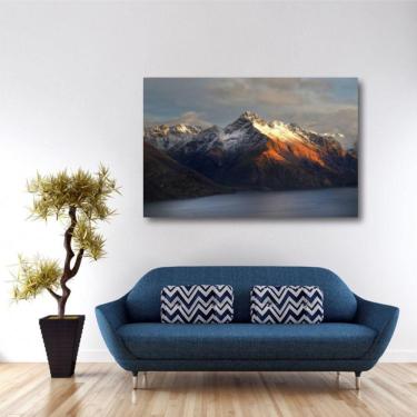 Imagem de Quadro Paisagem Montanhas com Tela em Tecido