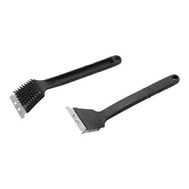 Imagem de Escova Limpa Grelha Aço Churrasqueira Com Cabo E Espátula