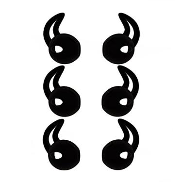 Imagem de 6 peças (B-APL-OEP) lado esquerdo + lado direito estabilizadores de substituição fones de ouvido com alças de orelha de abas e fones de ouvido compatíveis com Apple iPhone EarPods com controle remoto e microfone – X 8 7 7 + SE 6 6S 6+ 5 5s 5c iPod iPad