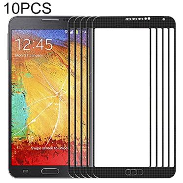 Imagem de HUANGYUNCHAO Acessórios telefônicos 10 pcs Lente de vidro externo da tela frontal para Samsung Galaxy Nota III / N9000 Substituição do telefone celular