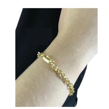 Imagem de Pulseira 6mm elo português de moeda antiga de qualidade