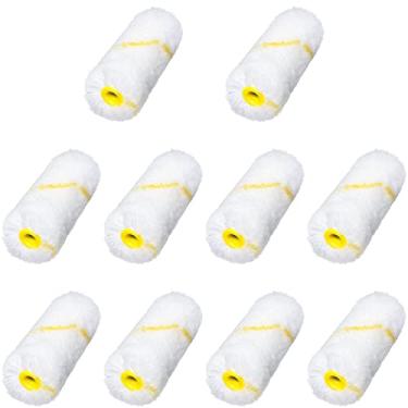 Imagem de WHYHKJ 10 peças capas de rolo de pintura de parede 3 polegadas escova de fibra acrílica decoração de casa suprimentos de pintura ferramentas de pincel