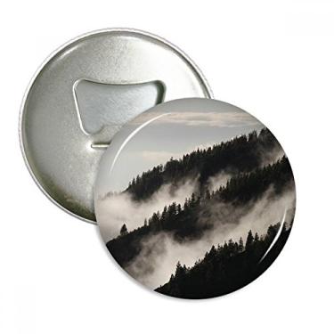 Imagem de Emblema multifuncional com ímã de geladeira Fog Forest Mist Sky Clouds Mountain