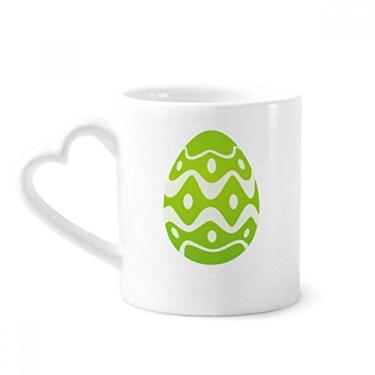 Imagem de Festival de Páscoa Design de Ovo Cultura Padrão Caneca Café Cerâmica Copos Copo de Coração de Vidro