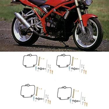 Imagem de Tefola Kit de reparo de reconstrução de carburador, 4 conjuntos de kit de reparo de carburador para Suzuki GSF 400 GSF400 para Bandit 1991-1993