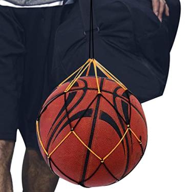 Imagem de bola única | Saco nylon durável | Bolbasquete Suporte para bolas esportivas Nylon Boltransporte durável para uma única bola