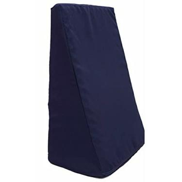 Imagem de Kit 2 Capas para Almofada Travesseiro Triangular Suave Encosto 65cmX45cmX30cm Em Tecido Oxford (Azul Marinho)