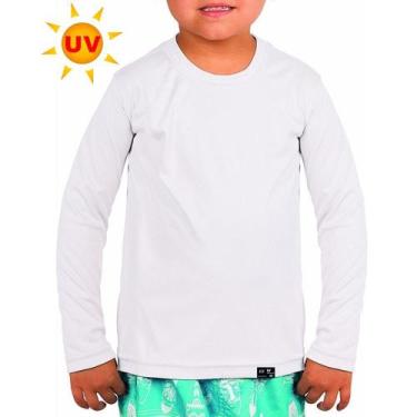 Imagem de Camisa Infantil Uv50+ Proteção Solar Unissex Manga Longa Praia Piscina