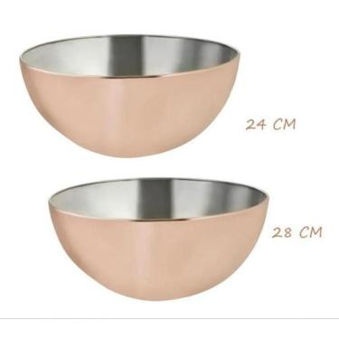 Imagem de Conjuntos Bowls Inox Rose 5 E 3,2 Litros Mimo Style