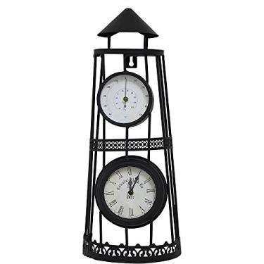 Imagem de Relógio Torre com Termômetro Greenway - 43x19x12cm