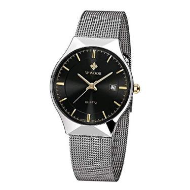 Imagem de Relógio Masculino WWOOR em INOX (Prata)