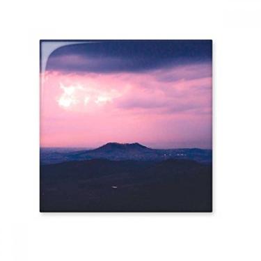 Imagem de Rosa escuro nuvens céu art déco presente moderno azulejo de cerâmica brilhante decalque pedra adornada tijolo vitrificado