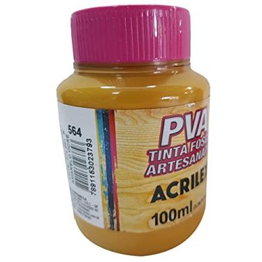 Imagem de Tinta PVA Fosca para Artesanato Acrilex 100 ml Amarelo Ouro - 564