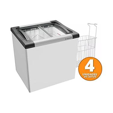 Imagem de KIT - Freezer Horizontal Tampa de Vidro 144 litros Nf20 - Metalfrio 127v + 4 Cestos Nextgen Branco