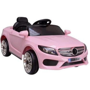 Imagem de Mini Carro Eletrico Infantil 6V C/ Controle Rosa - Importway