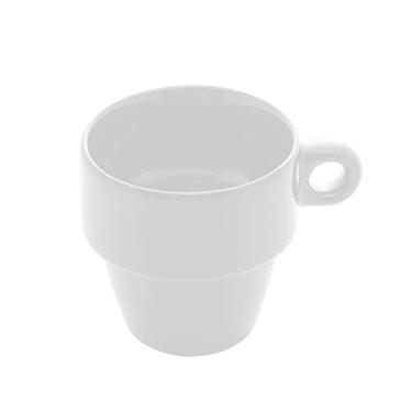 Imagem de LYOR - Xícara de Café de Cerâmica Empilhável Branca 90ml