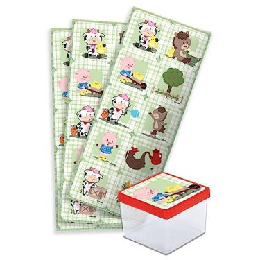 Imagem de Adesivo Quadrado para Lembrancinhas Fazendinha - 30 Unidades