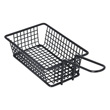 Imagem de Cesta De Servir Fritadeira Com Alça, Malha De Aço Inoxidável De Qualidade Alimentar, Suporte Para Fritar Chip Francês, Filtro Para Casa De Restaurante(Retângulo)