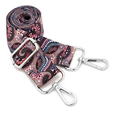 Imagem de Fivela prateada, alça de ombro larga ajustável, cinto de substituição transversal, lona, bolsa de mão, Largura: 3,5 cm, cor 29, Wide: 1.4"(3.5cm)