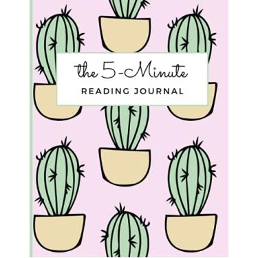 Imagem de The 5-Minute Reading Journal Cartoon Cacti Pattern: Cute Cacti Book Tracker Journal, Reading Logbook Cartoon Cactus, Cactus Reading Notebook for Girls, 100 8.5x11 Pages