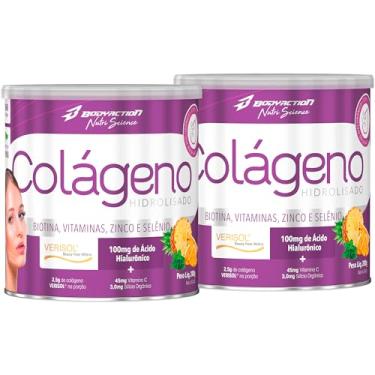 Imagem de 2X Colágeno Hidrolisado C/STEVIA 200GR CT 1 Bodyaction ABACAXI COM HORTELÃ