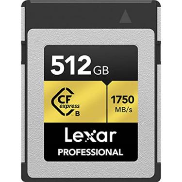 Imagem de Lexar Cartão de memória profissional CFexpress tipo B de 512 GB, leitura de até 1750 MB/s, gravação de vídeo Raw 4K, suporta PCIe 3.0 e NVMe (LCFX10-512CRBNA)